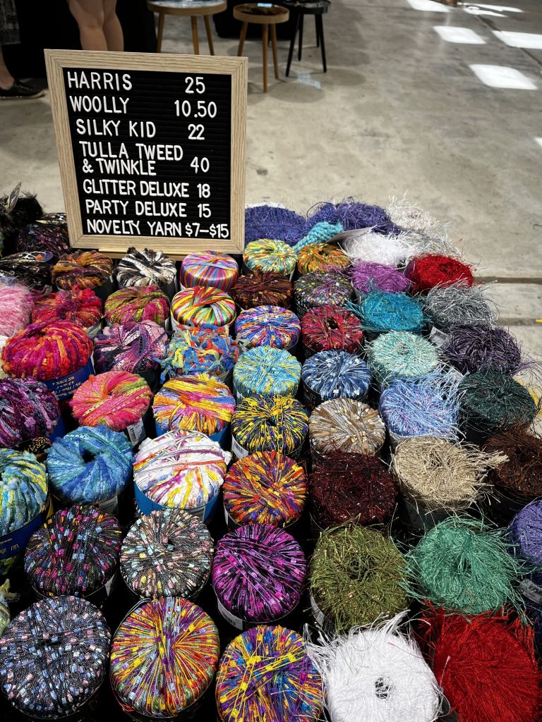 Colourful yarns at Canberra weekend market at Old Bus Depot
