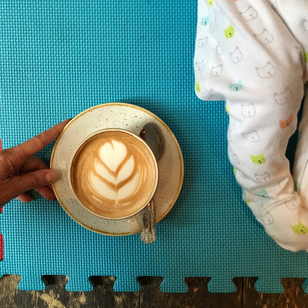 Coffee and baby atthe Refinery