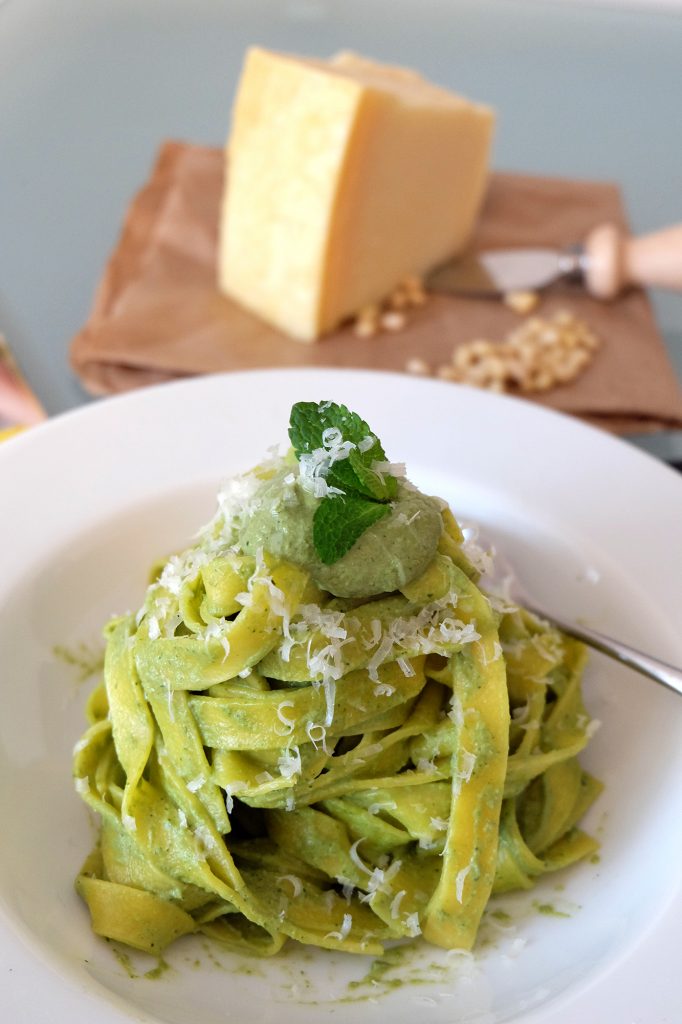 Tagliatelle with GRana Padano behind