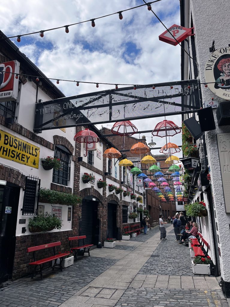 Commercial Street in Belfast city centre during a weekend tour
